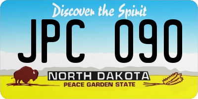 ND license plate JPC090