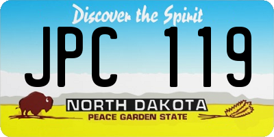 ND license plate JPC119