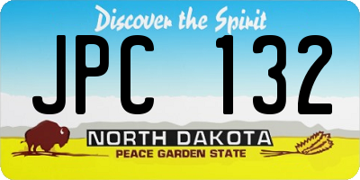 ND license plate JPC132