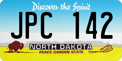 ND license plate JPC142