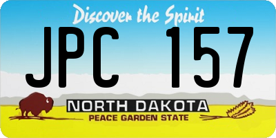 ND license plate JPC157