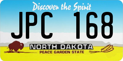 ND license plate JPC168