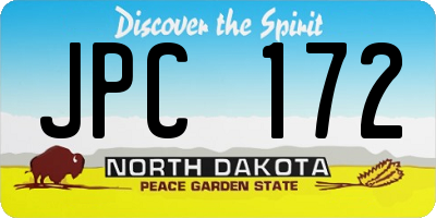 ND license plate JPC172