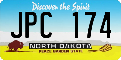 ND license plate JPC174