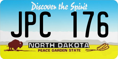 ND license plate JPC176