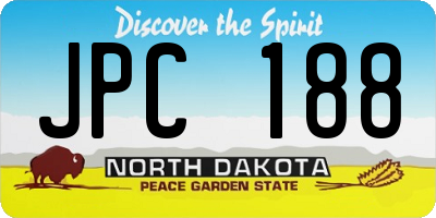 ND license plate JPC188