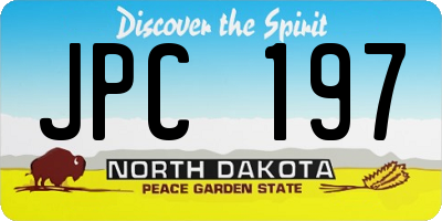 ND license plate JPC197