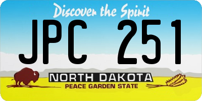 ND license plate JPC251