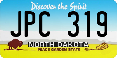 ND license plate JPC319