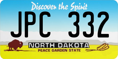 ND license plate JPC332