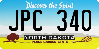 ND license plate JPC340