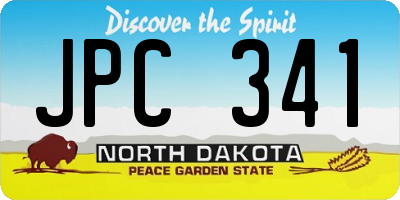 ND license plate JPC341