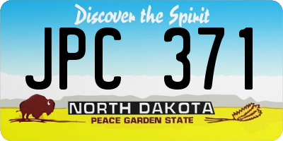 ND license plate JPC371