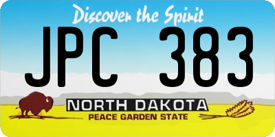 ND license plate JPC383