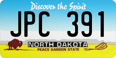 ND license plate JPC391