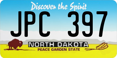 ND license plate JPC397