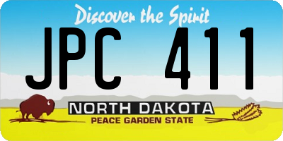 ND license plate JPC411