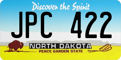 ND license plate JPC422