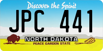 ND license plate JPC441