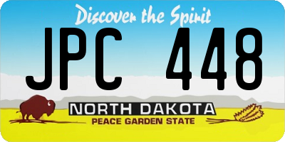 ND license plate JPC448