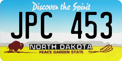 ND license plate JPC453