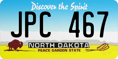ND license plate JPC467