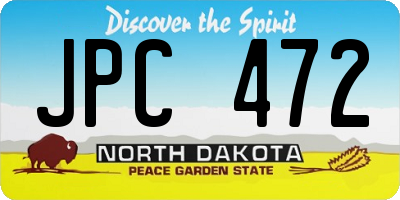 ND license plate JPC472