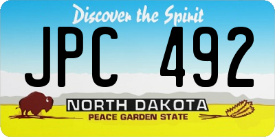 ND license plate JPC492