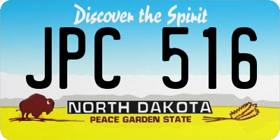 ND license plate JPC516