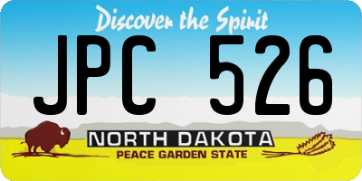 ND license plate JPC526
