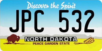 ND license plate JPC532