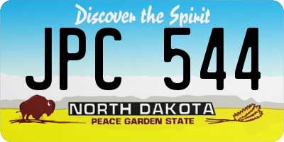 ND license plate JPC544