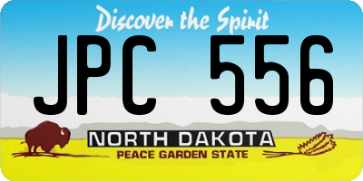 ND license plate JPC556