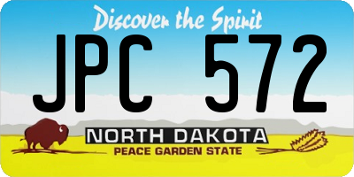 ND license plate JPC572
