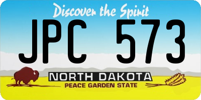 ND license plate JPC573