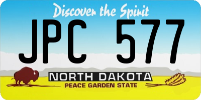 ND license plate JPC577