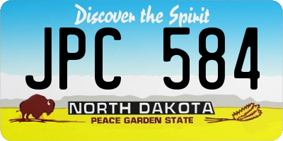 ND license plate JPC584