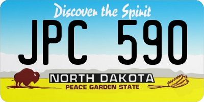 ND license plate JPC590