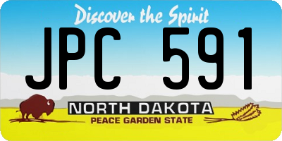 ND license plate JPC591