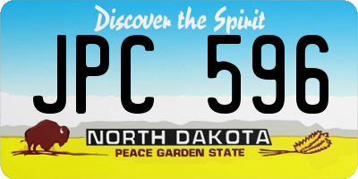 ND license plate JPC596