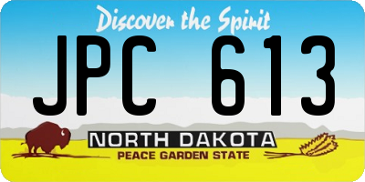 ND license plate JPC613