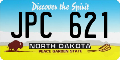 ND license plate JPC621
