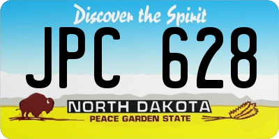 ND license plate JPC628