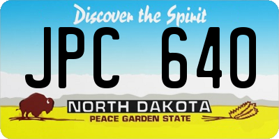 ND license plate JPC640