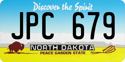 ND license plate JPC679