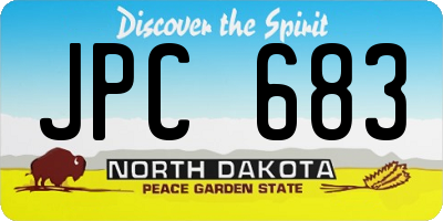 ND license plate JPC683