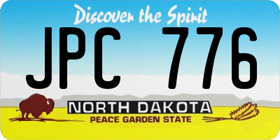ND license plate JPC776