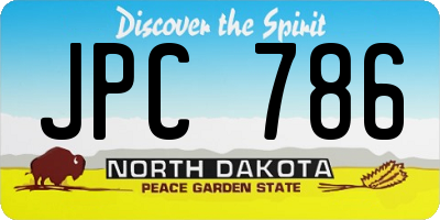 ND license plate JPC786