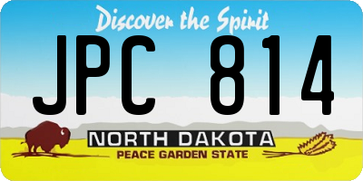 ND license plate JPC814