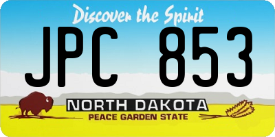 ND license plate JPC853